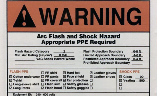 Arc Flash and Shock Hazard Warning